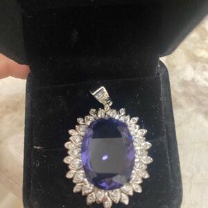 Elegant natural Purple amethyst Pendant Necklace